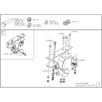 Полностью оцинкованный фаркоп GALIA для Nissan Pathfinder 2004-2014 быстросъемный шар N041C
