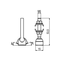 Нажимной упор KUKAMET с рифленым наконечником 914-2