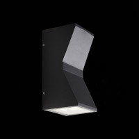 Уличный настенный светильник ST luce черный кварцевый led 2x7w 4000k, SL088.431.02