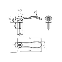 Эксцентриковая рукоятка KIPP K0006.1501106X20