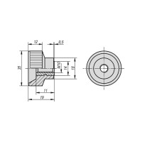 Ручка с накаткой KIPP K0138.10