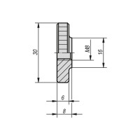 Ручка с накаткой KIPP K0144.08