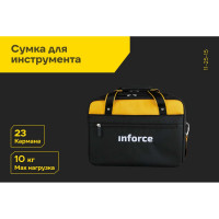 Сумка для инструмента и ноутбука с наплечным ремнем 23 кармана Inforce 11-25-15
