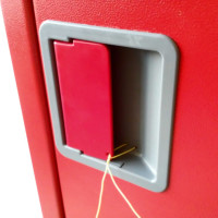 Навесной, закрытый шкаф Карелпожлиния ШПК-МОНО-310 НЗК евро-ручка, в=650, ш=540, г=230, 1-ПК), красный НФ-00000162-К