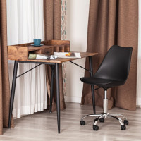 Офисное кресло Tetchair TULIP (mod.106-1) 1 шт. в упаковке, металл/пластик/PU, 58x47x97см, Black (черный) / Chrome (хром) 21551