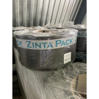Стреппинг лента ZintaPack 15x0.8 мм, 2000 м, ПП, черная TL-00014796