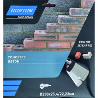 Алмазный диск 230x22.2 мм Бетон NORTON 70184603368