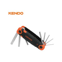 Набор складных шестигранных ключей KENDO 1.5, 2, 2.5, 3, 4, 5, 6, 8 мм 20717