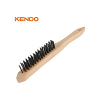 Корщетка из оцинкованной стали с деревянной ручкой KENDO 5-рядная 31503