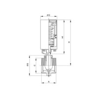 Затвор дисковый с пневмоприводом TITAN LOCK нержавеющая сталь 304 DN25, тип clamp-clamp, DIN TLSD25CLS-P