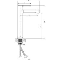 Смеситель для чаши ESKO, Сочи/Sochi Gold, золото, SC25G
