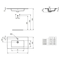 Мебельный умывальник Ideal Standard TEMPO Vanity 61 белый E066801