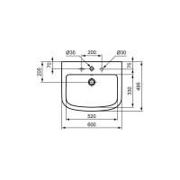 Раковина Ideal Standard Tempo 60 см T056401