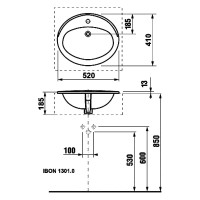 Раковина встраиваемая Roca ADORA 52X41 327204000 00000041888 7327204000