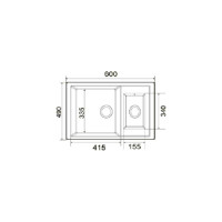Кухонная мойка Maxweld Фудзияма белый мрамор AL490BM