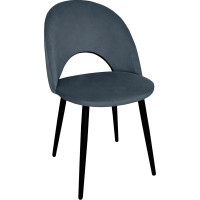 Стул BRABIX Luna Cf-070 2 шт., серый велюр, усиленный металлический каркас, черный 532770