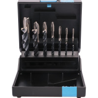 Набор метчиков VOELKEL машинных M3-M12 +сверла HSSE 14пр V47856