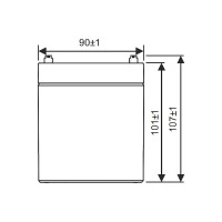 Аккумулятор для ИБП WBR GP1245 (12V16W) 12В, 4.5 Ач УТ-00000224