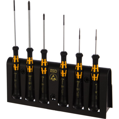Набор отверток Wera A/6 Electronics Screwdriver Set+Rack 6 шт. WE-030170