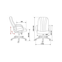 Кресло руководителя Бюрократ T-898 черный искусственная кожа T-898/B