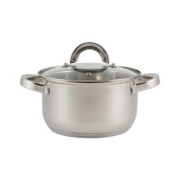 Кастрюля Mallony Mediano объем 2.6 л диаметр 18 см из нержавеющей стали с крышкой капсулированное дно 005443
