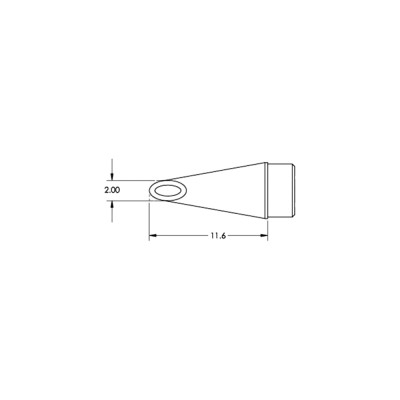 Наконечник (2х11.6 мм; вогнутая миниволна) для MFR-H1 METCAL SFP-WV20