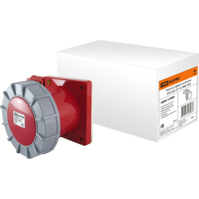 Розетка скрытой установки TDM ELECTRIC 380В, 63А, 3Р+РЕ, IP67 SQ0611-0009