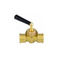 Кран для манометра Aquasfera латунь, G1/2 Ру16 м/м., рукоятка, фланец 1063-01 012-0097
