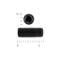 Установочный винт с внутренним шестигранником КРЕП-КОМП DIN 913, 3x12, пр. 12.9, тупой конец, черный, 100 шт. ву312пр