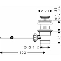 Смеситель для раковины Hansgrohe Vernis Shape 70, со сливным гарнитуром, матовый черный 71560670