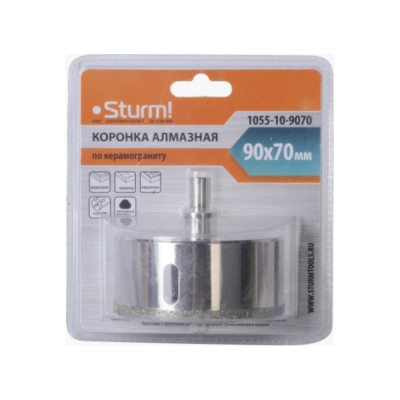 Коронка алмазная (90х70 мм; хв-к с проточкой) Sturm 1055-10-9070