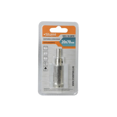 Коронка алмазная (20х70 мм; хв-к с проточкой) Sturm 1055-10-2070
