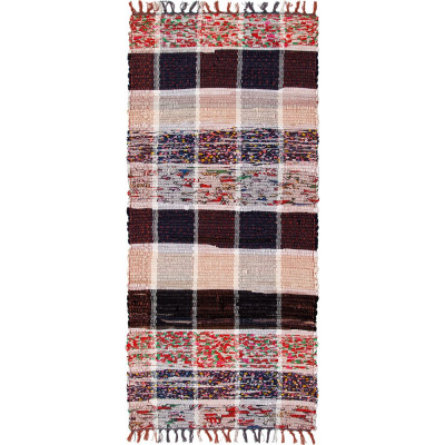 Напольный хлопковый коврик ComeForte PREMIUM NEW SILVER CHECK 60x180 см NSCCR-006