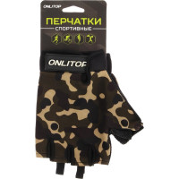 Спортивные перчатки ONLITOP размер S, цвет милитари 677177