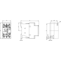 Контактор Siemens 3 полюса AC-3, 5.5КВТ/400В, Блок-Контакты 1НО+1НЗ 3RT20241AP00