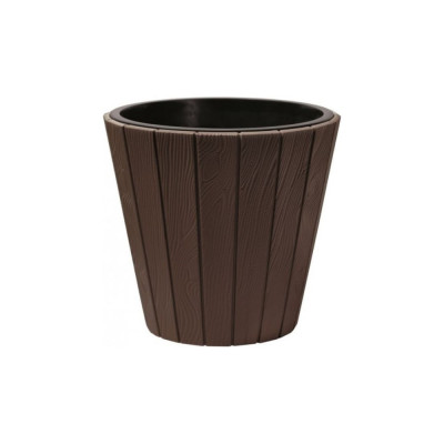 Кашпо с вкладышем Prosperplast Woode DBWO490 R222 48.8х45.7 см, коричневое 050948