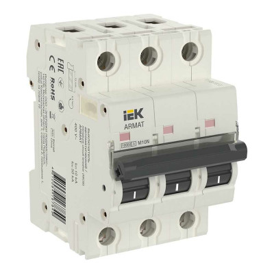 Автоматический выключатель IEK ARMAT M10N 3P C 63А AR-M10N-3-C063