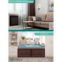 Экран на батарею отопления STELLA МДФ 90x60 см., Илона венге ЦБ-00005422