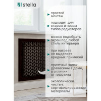 Экран на батарею отопления STELLA МДФ 90x60 см., Илона венге ЦБ-00005422