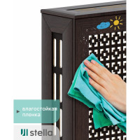 Экран на батарею отопления STELLA МДФ 90x60 см., Дамаско венге ЦБ-00002256