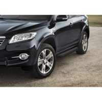 Пороги "Premium-Black" Rival для Toyota RAV4 XA30 2005-2013, 160 см, 2 шт., алюминий, A160ALB.5702.1