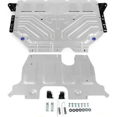 Защита картера и КПП Rival для Volkswagen Teramont V - 2.0; 3.6 2017-н.в., алюминий 333.5861.2
