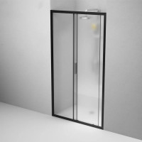 Душевая дверь AM.P Gem Solo 110x195, стекло матовое, профиль черный матовый W90G-110-1-195BM