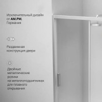 Душевая дверь AM.P Gem Solo 120x195, стекло матовое, профиль матовый хром W90G-120-1-195MM