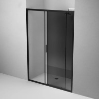Душевая дверь AM.PM Gem Solo 140x195, стекло тонированное, профиль черный матовый W90G-140-1-195BG