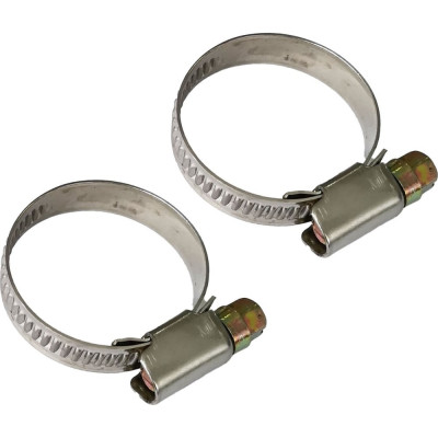 Червячный нержавеющий хомут Профитт 20-32 мм, под отвёртку, 2 шт. 1643944