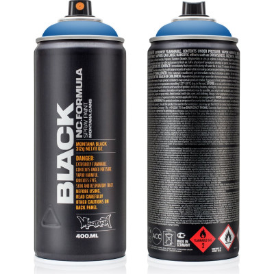Краска MONTANA BLACK энергетик синий, 0.4 л P5000 BLK