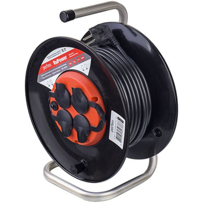 Удлинитель на катушке с заземлением Perfeo RU POWER 50м, 4 гнезда, 16А 30014364