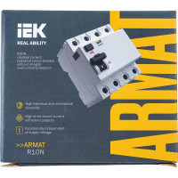 Выключатель дифференциального тока IEK ARMAT R10N 4P 40А 300мА тип AC AR-R10N-4-040C300