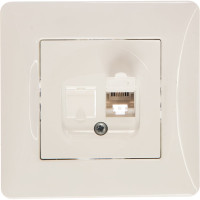 Телефонная розетка GUSI ELECTRIC Ugra RJ12, одинарная, СУ, белый С11Т1-001-СБ